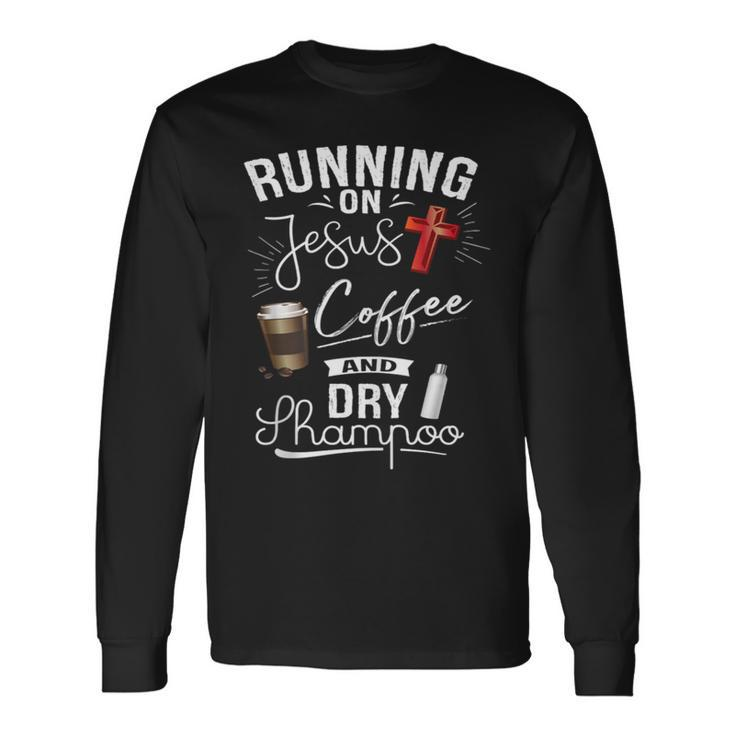 Women Running On Jesus Coffee And Long Sleeve T-Shirt