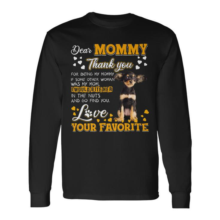Russkiy Toy Dear Mommy Thank You For Being My Mommy Long Sleeve T-Shirt
