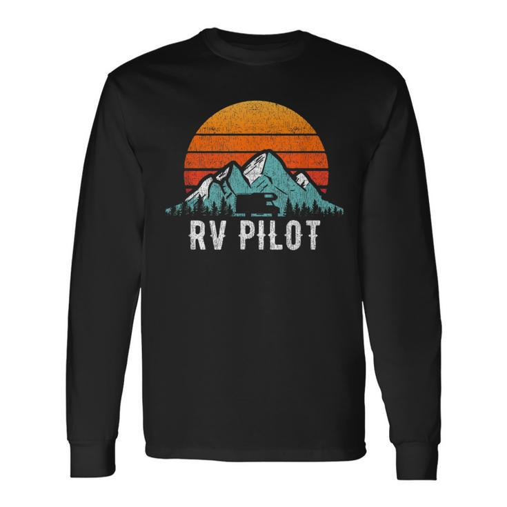 Rv Pilot Motorhome Travel Stuff Rv Vacation Retro Rv Pilot Long Sleeve T-Shirt T-Shirt