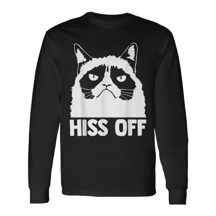 Hiss Off Cat Lover Cute Cat Graphic Long Sleeve T-Shirt T-Shirt