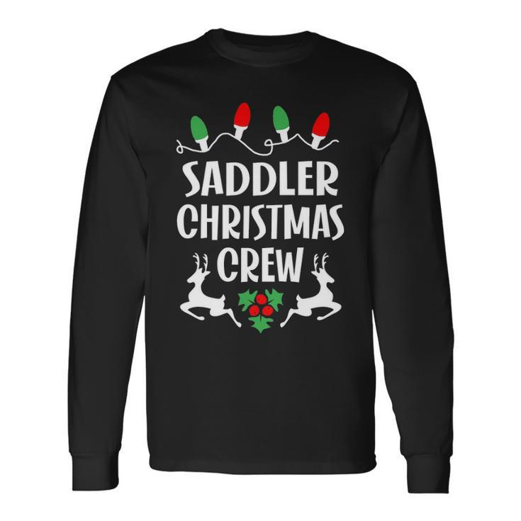 Saddler Name Christmas Crew Saddler Long Sleeve T-Shirt