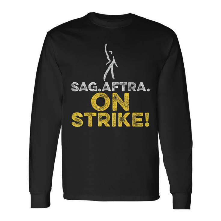 Sag-Aftra On Strike Strong Vintage Long Sleeve T-Shirt