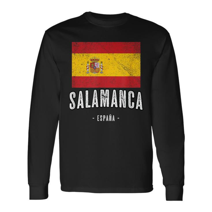 Salamanca Spain Es Flag City Top Bandera Española Ropa Long Sleeve T-Shirt