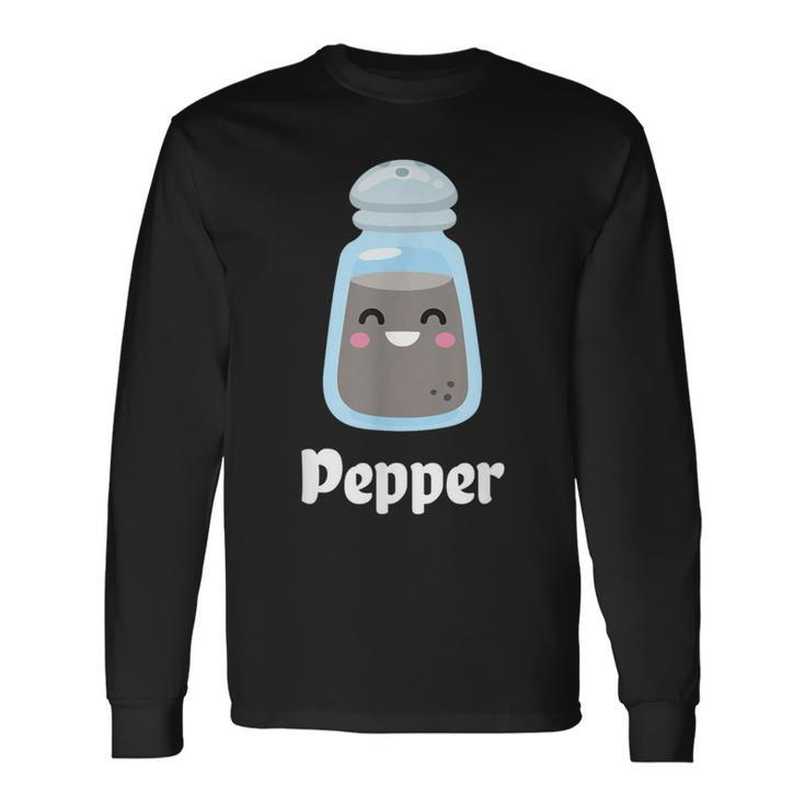 Salt & Pepper Matching Couple Halloween Best Friends Cute Long Sleeve T-Shirt Gifts ideas