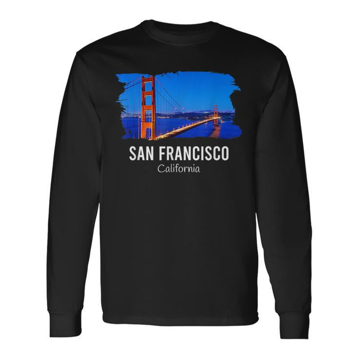 San Francisco California Bay Area Golden Gate Bridge Skyline Long Sleeve T-Shirt T-Shirt