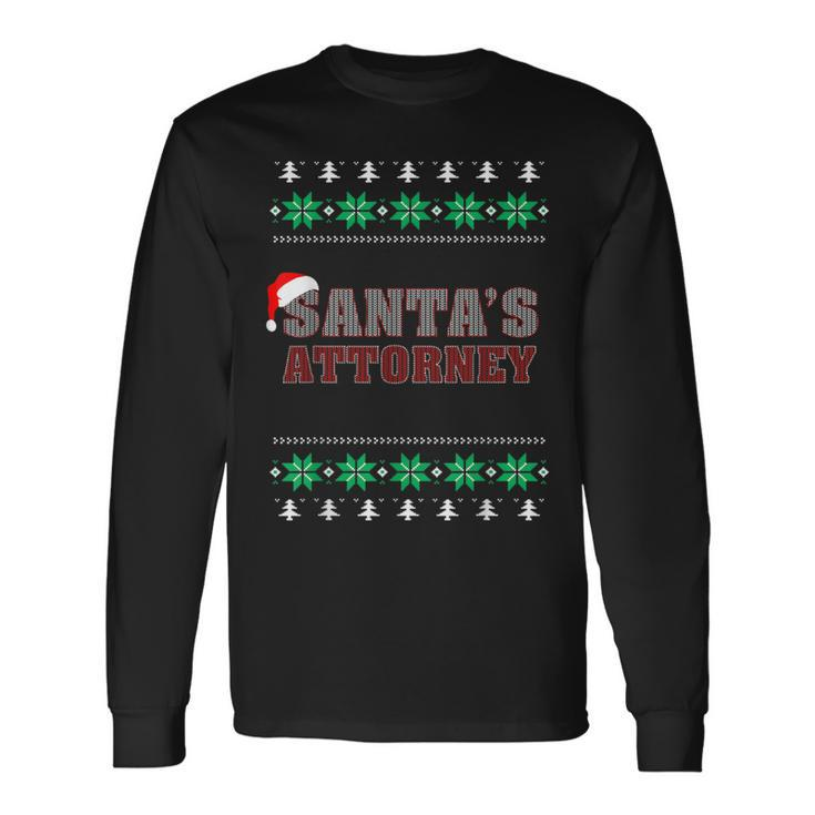 Santa's Attorney Ugly Christmas Sweater Long Sleeve T-Shirt