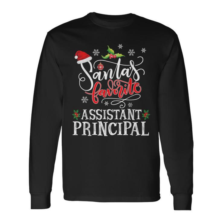 Santa's Favorite Assistant Principal Christmas Party Xmas Long Sleeve T-Shirt