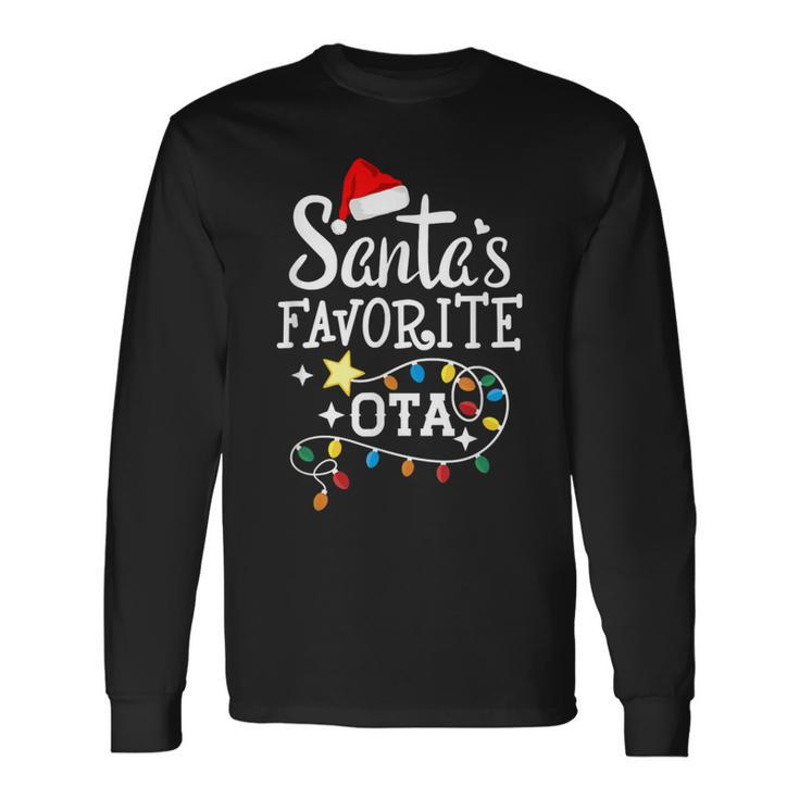 Santas Favorite Ota Christmas Occupational Therapy Assistant Long Sleeve T-Shirt