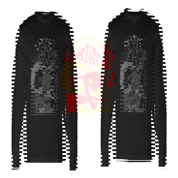 Scary Goat King Weirdcore Aesthetic Kidcore Scene Long Sleeve T-Shirt T-Shirt Gifts ideas