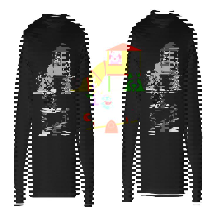 Scary Playground Halloween Horror Movie Zombie Costume Halloween Long Sleeve T-Shirt