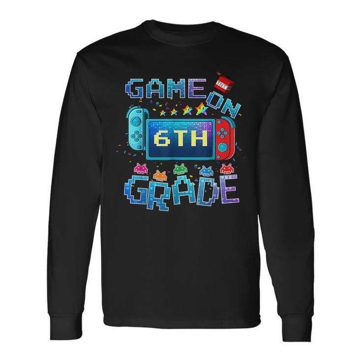 Back To School Game On 6Th Grade Gamer Boys Long Sleeve T-Shirt T-Shirt