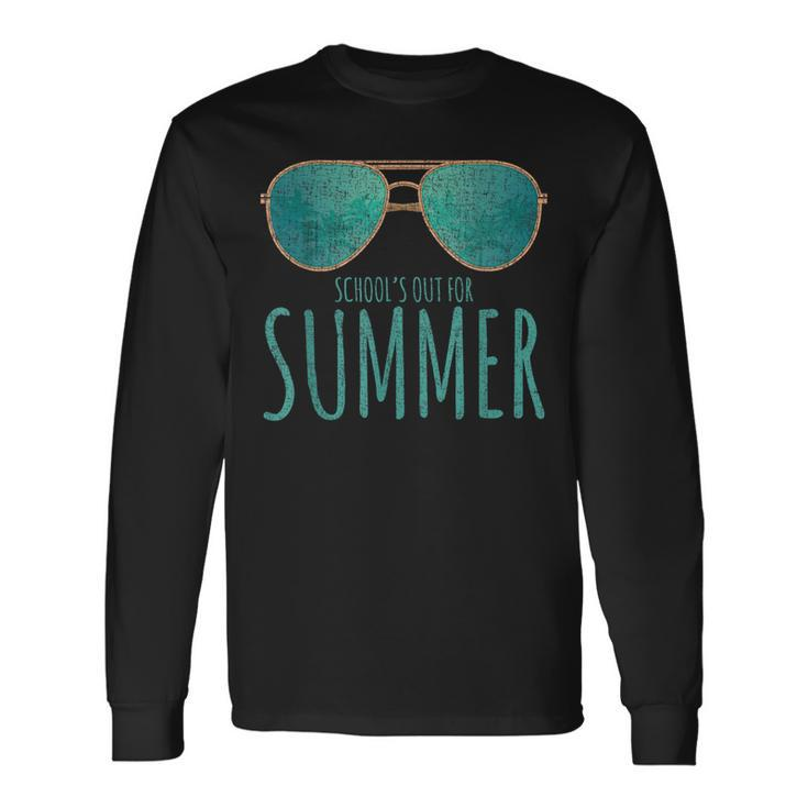Schools Out Of Summer Happy Last Day Of School Vacation Long Sleeve T-Shirt T-Shirt