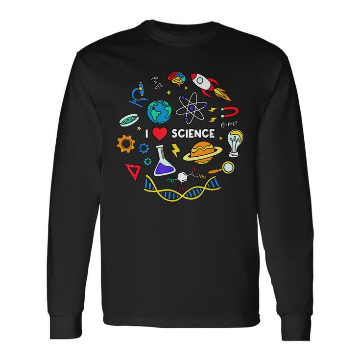 Science Lover Chemistry Biology Physics Love Science Long Sleeve T-Shirt Gifts ideas