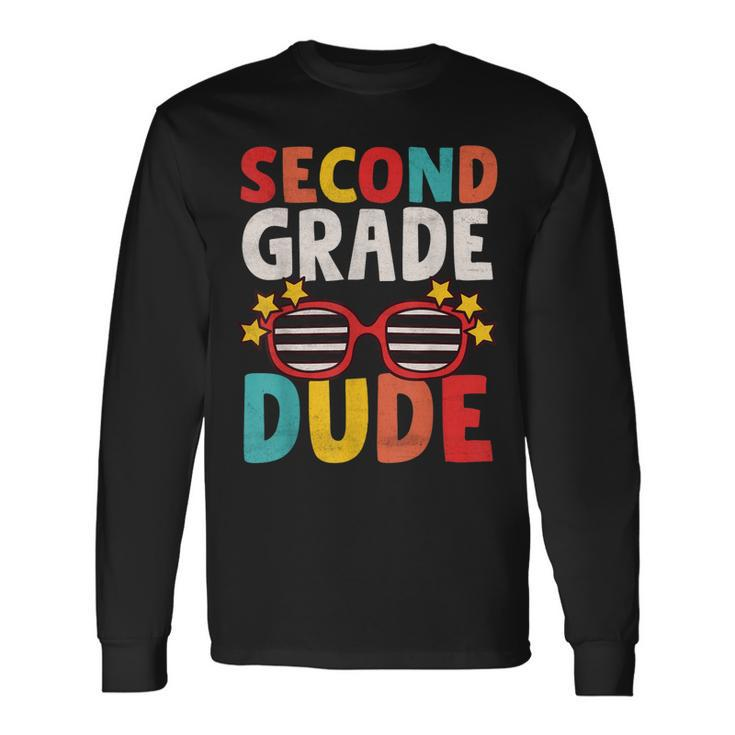 Second 2Nd Grade Dude First Day Of School Student Boys Long Sleeve T-Shirt T-Shirt