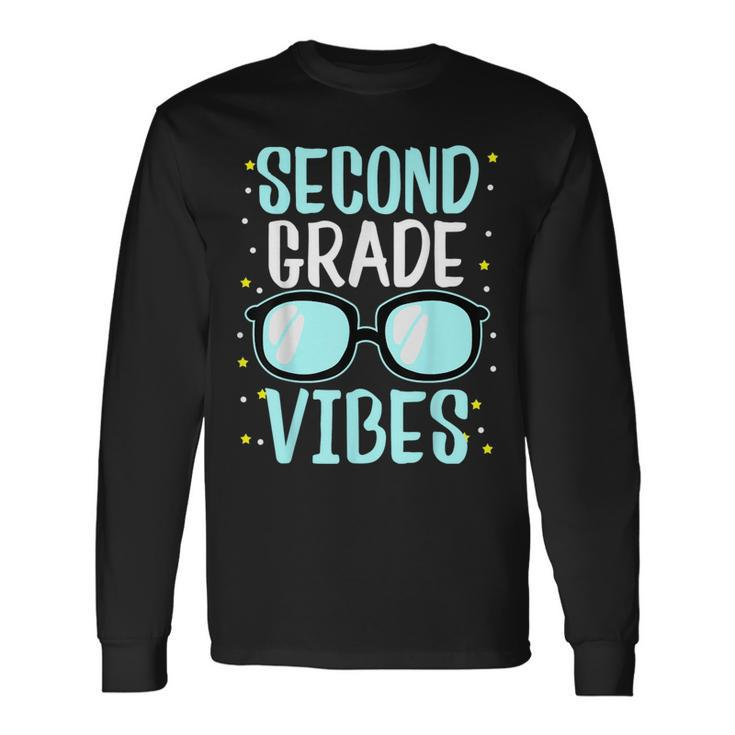 Second Grade Vibes Sunglasses 1St School Day Team 2Nd Grade Long Sleeve T-Shirt