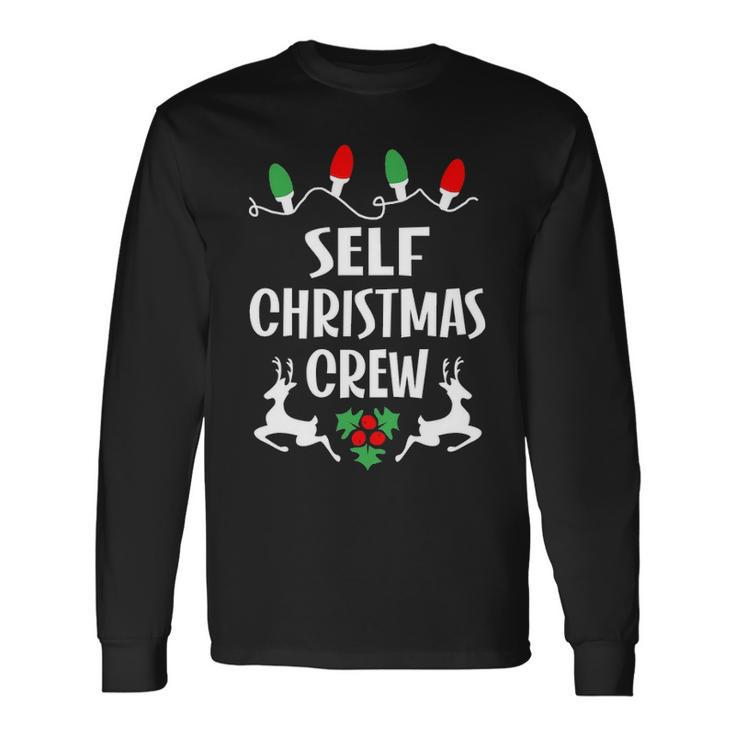 Self Name Christmas Crew Self Long Sleeve T-Shirt