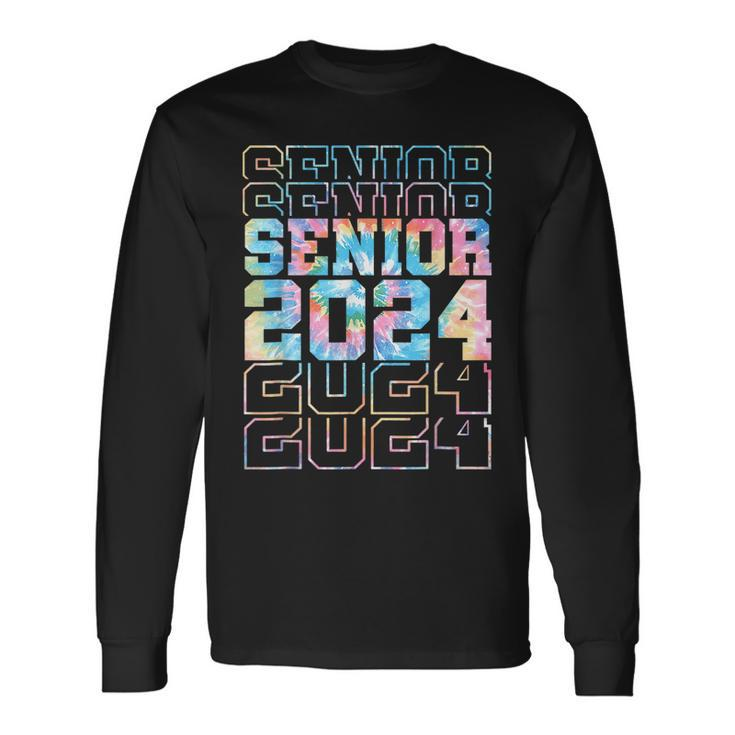 Senior 2024 Class Of 24 High School College Graduation Long Sleeve T-Shirt T-Shirt