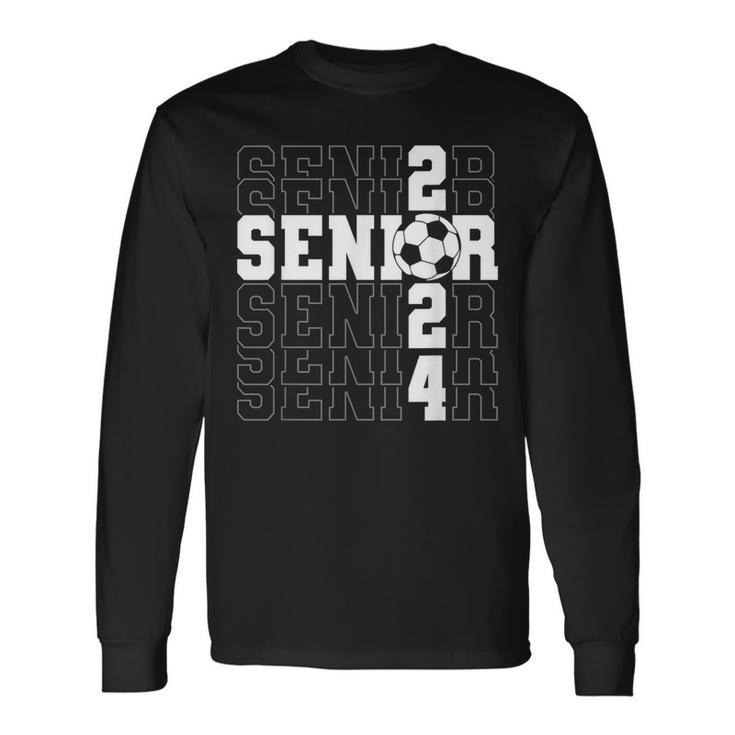 Senior 2024 Soccer Player Class Of 2024 Senior Graduation Long Sleeve T-Shirt