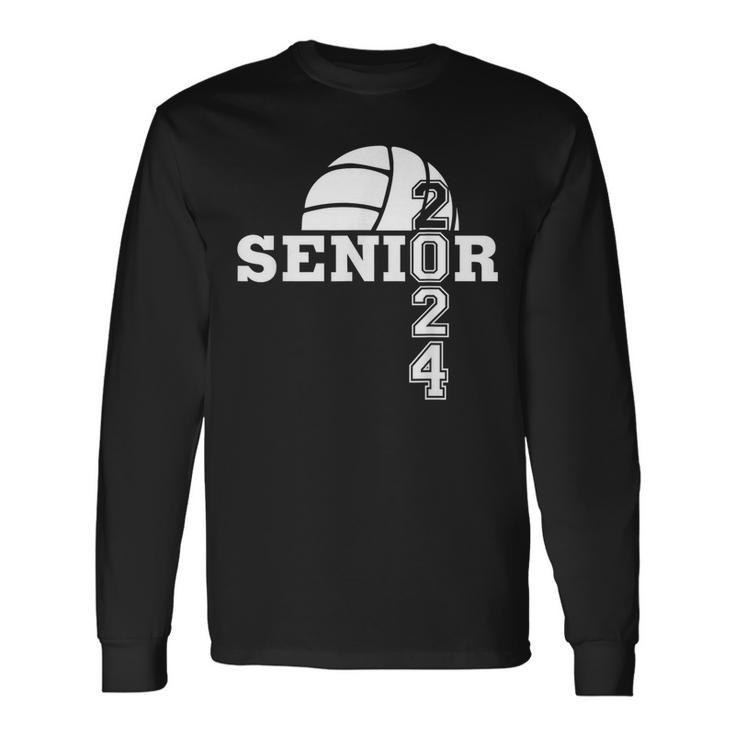 Senior Class Of 2024 Volleyball Seniors School Graduation Long Sleeve T-Shirt