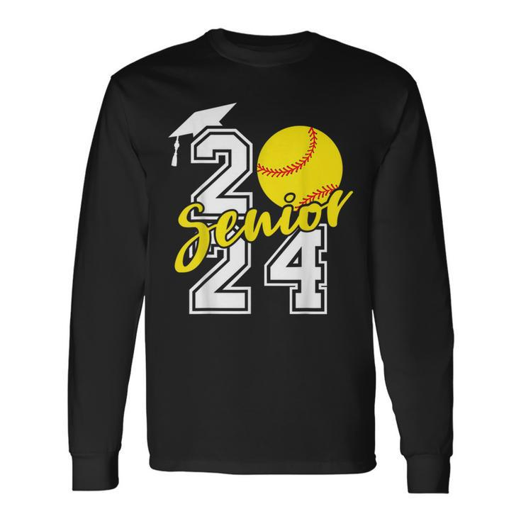 Senior Softball Softball Senior 2024 Class Of 2024 Long Sleeve T-Shirt Gifts ideas