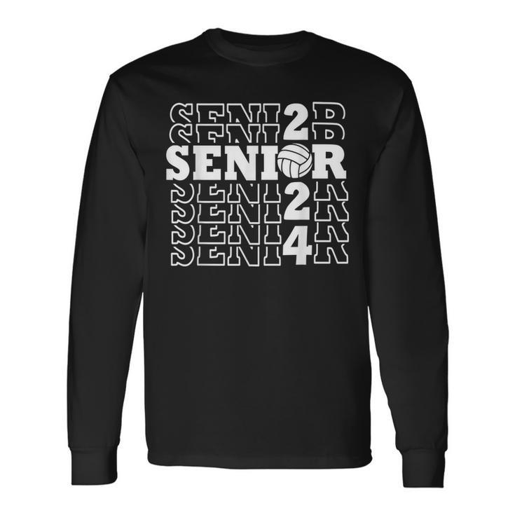 Senior Volleyball 2024 Class Of 2024 Seniors School Graduate Long Sleeve T-Shirt T-Shirt Gifts ideas