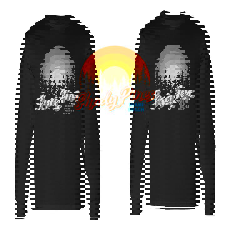 Shady Pines Miami Beach Florida Beach Summer Vacation Florida & Merchandise Long Sleeve T-Shirt T-Shirt