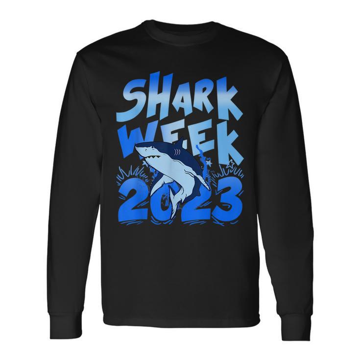 Shark 2023 Week Passion Shark Ocean Animal Sea Long Sleeve T-Shirt