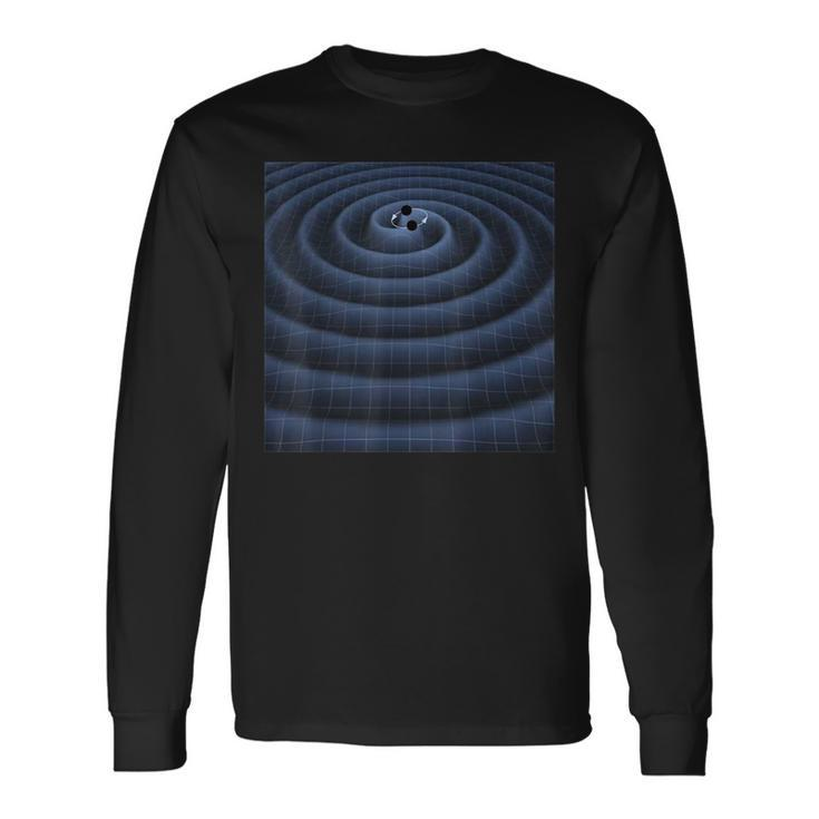 Sheldon Nerdy Two Black Holes Collide Space Science Long Sleeve T-Shirt