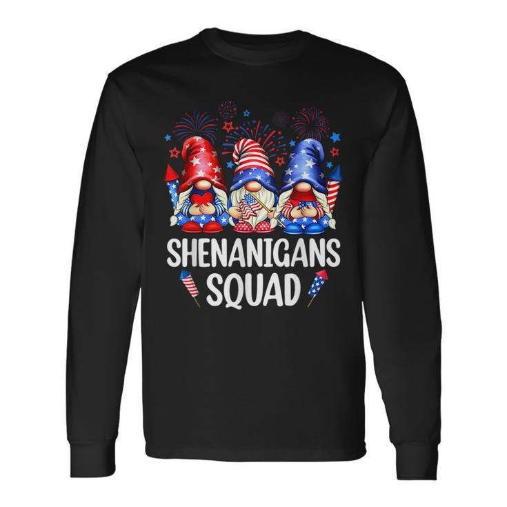 Shenanigans Squad Gnomes Usa Independence Day 4Th Of July Long Sleeve T-Shirt T-Shirt