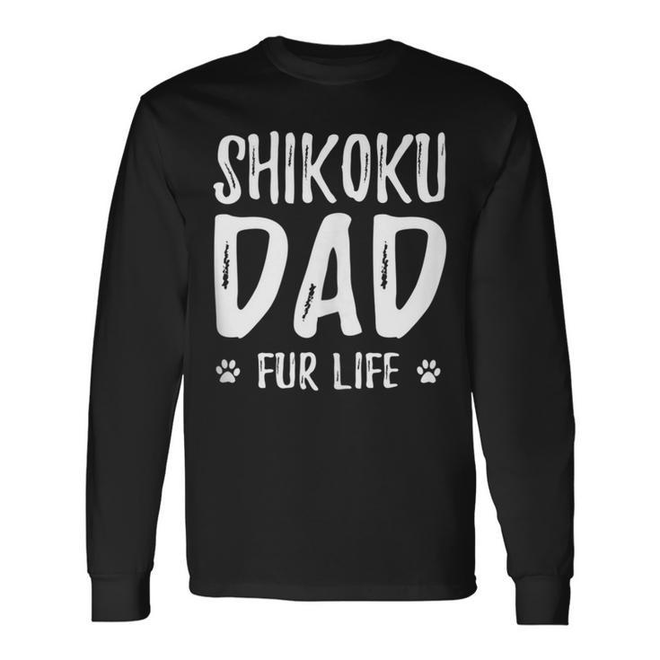 Shikoku Dog Dad Idea Father's Day Long Sleeve T-Shirt