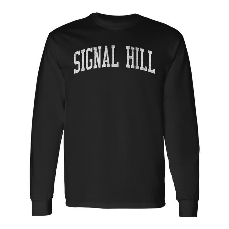 Signal Hill Ca Vintage Athletic Sports Js02 Long Sleeve T-Shirt Gifts ideas