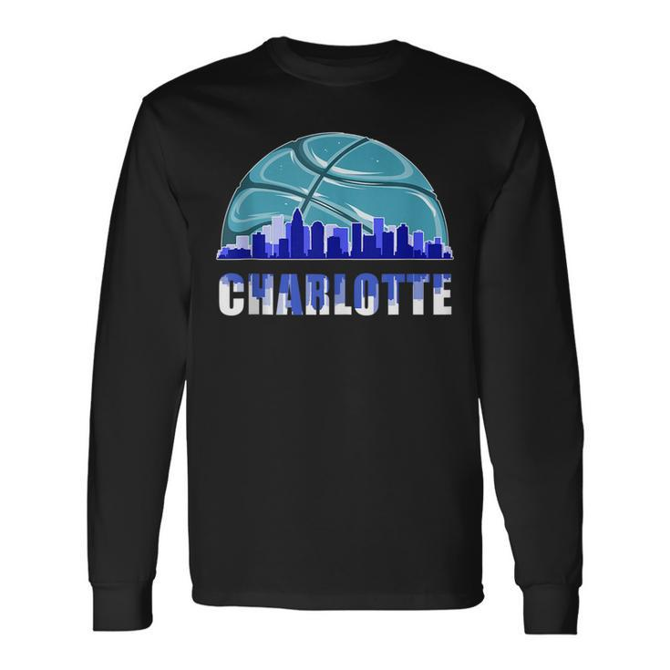Silhouette Charlotte City Charlotte Basketball Pride Long Sleeve T-Shirt T-Shirt