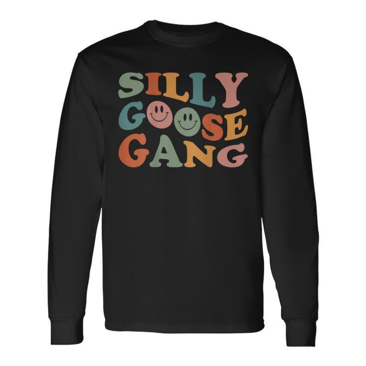 Silly Goose Gang Silly Goose Meme Smile Face Trendy Costume Long Sleeve T-Shirt T-Shirt