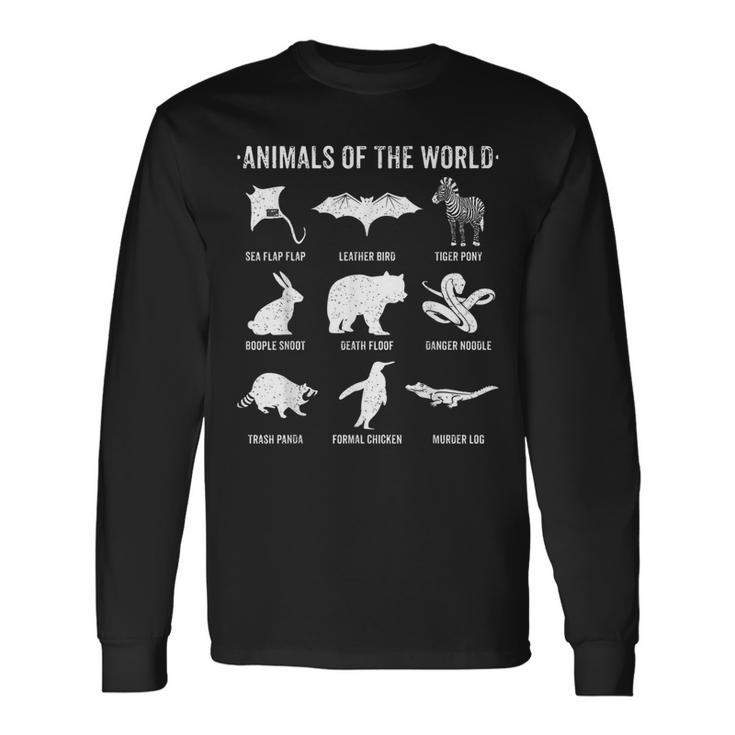 Simmple Vintage Humor Rare Animals Of The Worlds Animals Long Sleeve T-Shirt