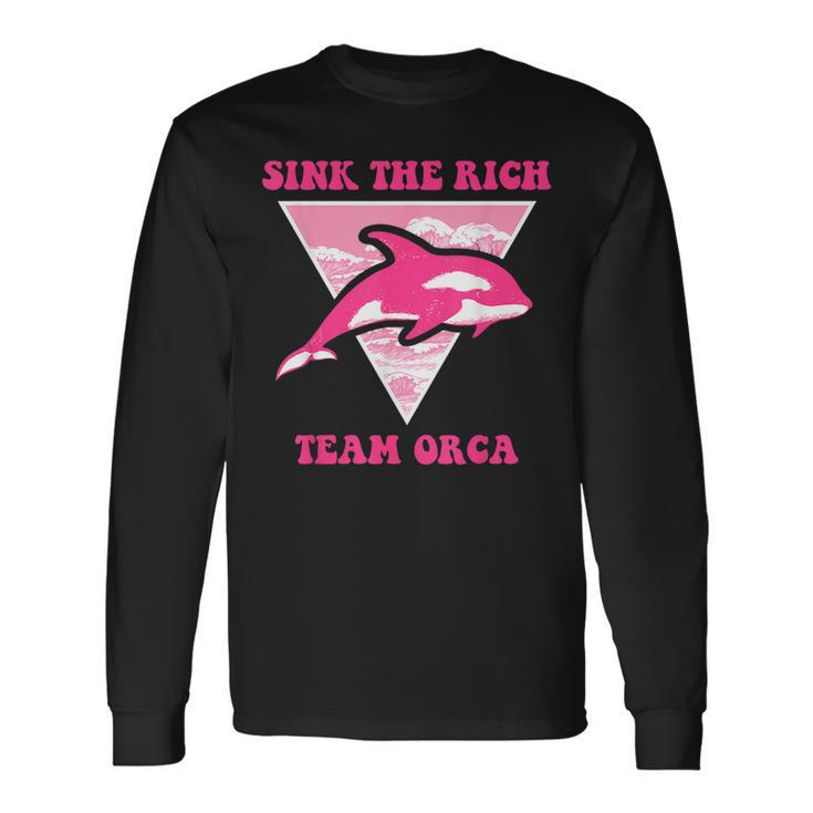Sink The Rich Tea Orca Whale Apparel Long Sleeve T-Shirt