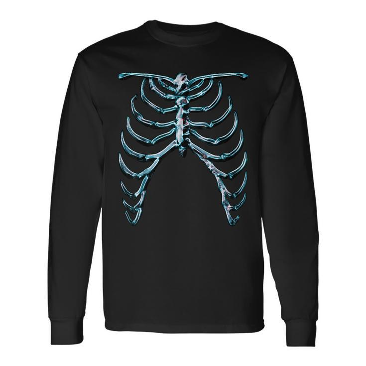 Skeleton Rib Cage Cool Halloween Ver 1B Halloween Long Sleeve T-Shirt