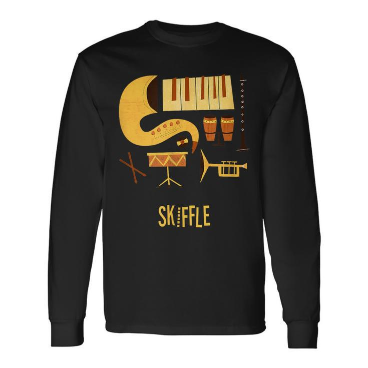 Skiffle Vintage Jazz Music Long Sleeve T-Shirt
