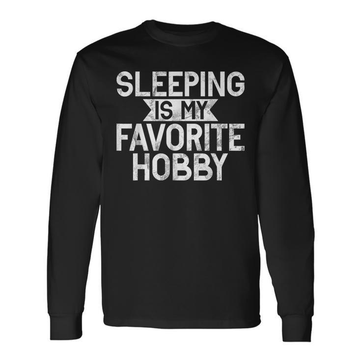 sleep テキストTシャツ sleeping-favorite-hobby-sleep-