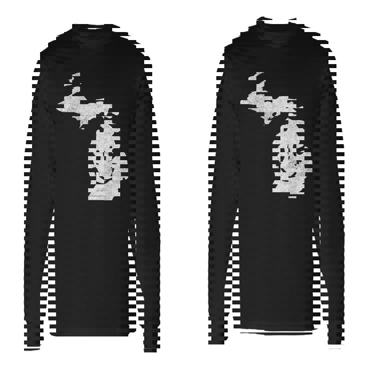 70S Yellow Smile Face Cute Happy X Eyes Smiling Face Long Sleeve T