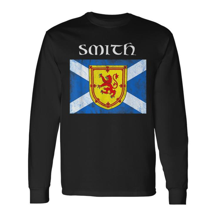 Smith Scottish Clan Name Scotland Flag Festival Smith Long Sleeve T-Shirt T-Shirt