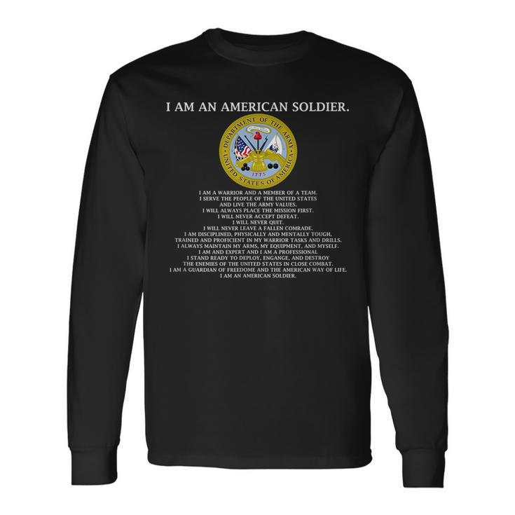 The Soldiers Creed Us Army Long Sleeve T-Shirt T-Shirt