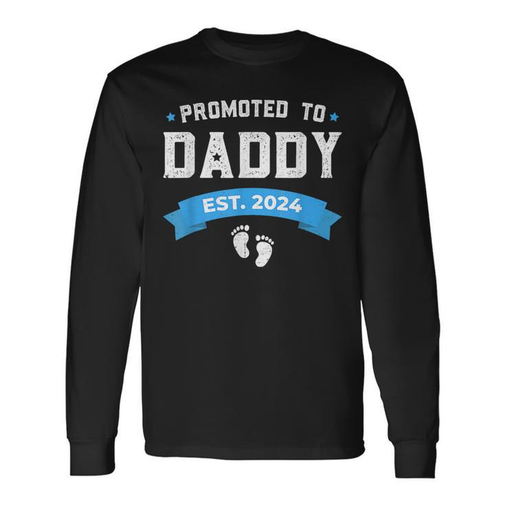 Soon To Be Dad Est 2024 Fathers Day New Dad Vintage Long Sleeve T-Shirt
