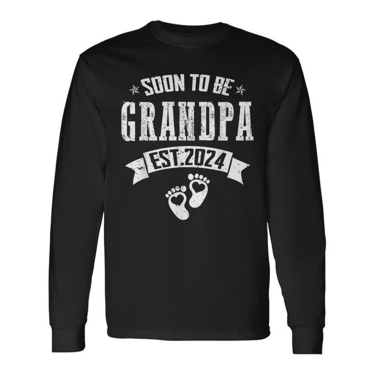 Soon To Be Grandpa Promoted To Grandpa 2024 Long Sleeve