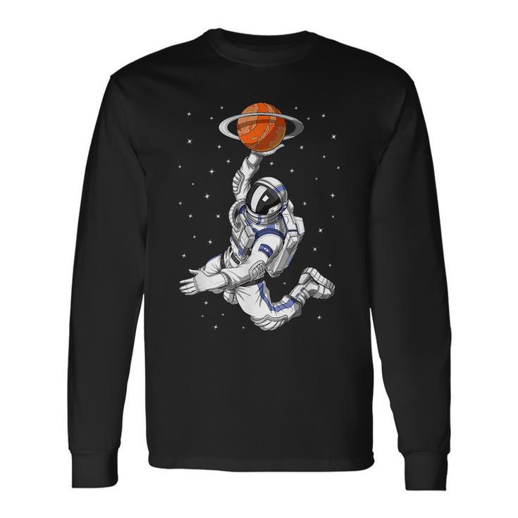 Space Astronaut Basketball Player Cosmic Boys Basketball Long Sleeve T-Shirt T-Shirt Gifts ideas