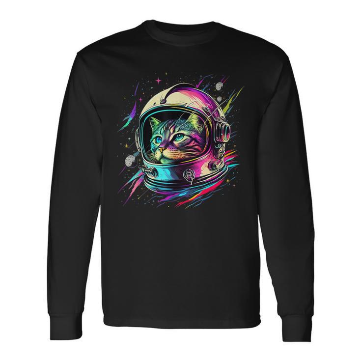 Space Astronaut Cat Space Cat Long Sleeve T-Shirt