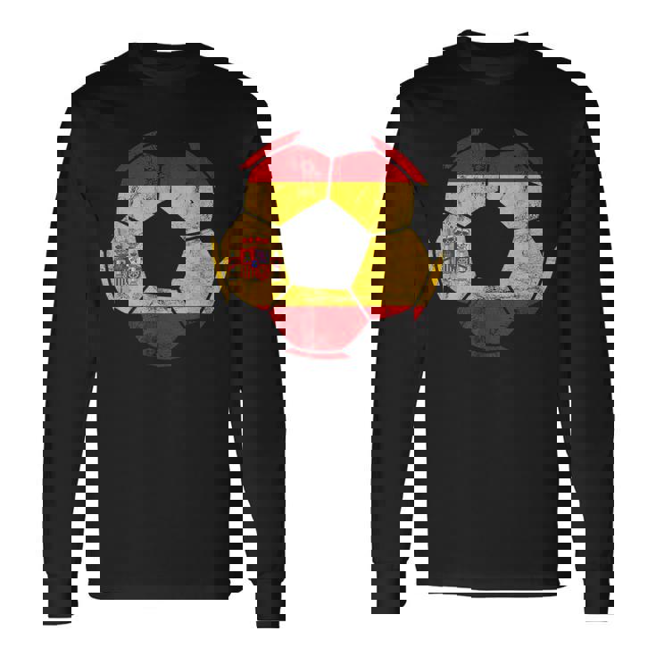 Spain Soccer Ball Spanish Pride Spanish Flag Espanol Spain Long Sleeve