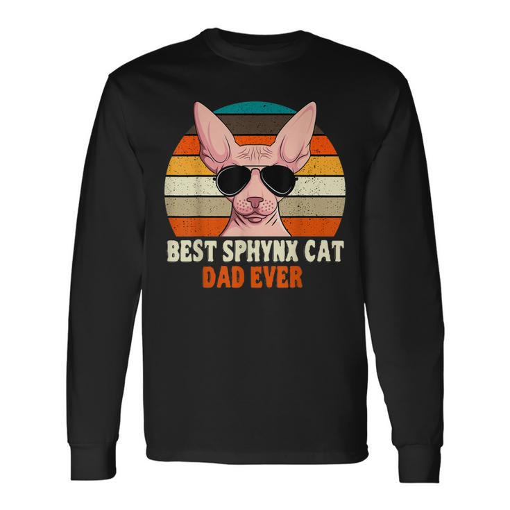Sphynx Cat Dad Owner Breeder Hairless Pet Lover Fathers Day Long Sleeve T-Shirt T-Shirt Gifts ideas