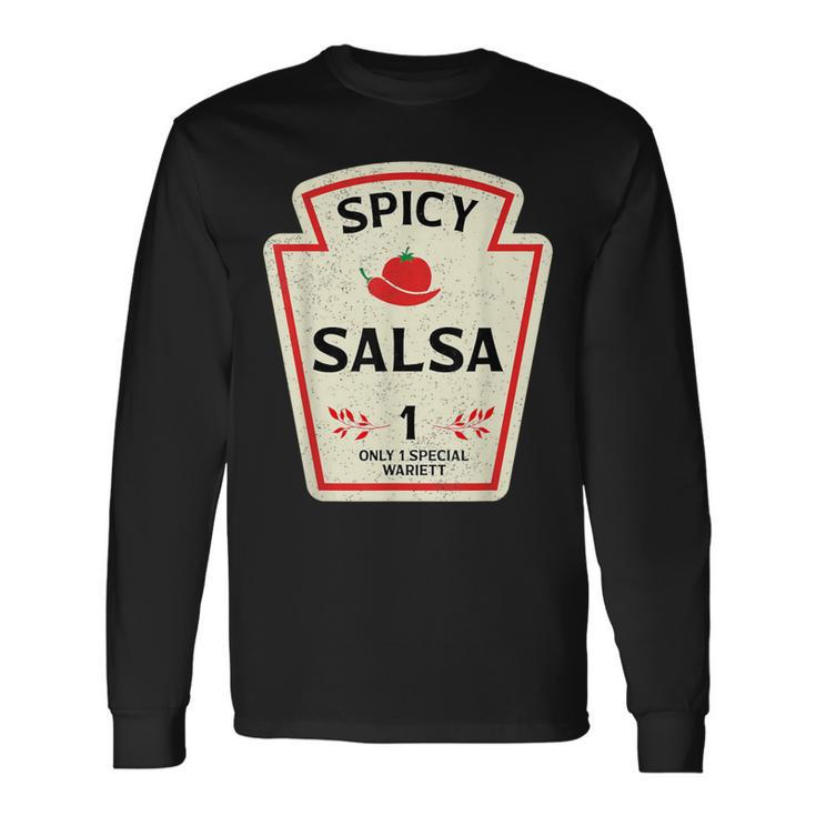 Spicy Salsa Group Condiment Team Halloween Costume Long Sleeve T-Shirt