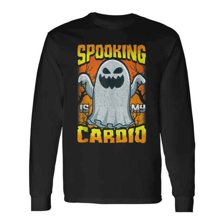 Spooking Is My Cardio Halloween Workout Gym Fitness Exercise Exercise Long Sleeve T-Shirt T-Shirt
