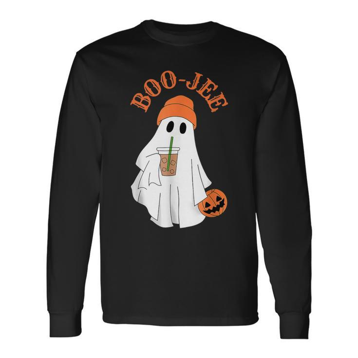 Spooky Season Cute Boujee Ghost Halloween Costume Boo-Jee Long Sleeve T-Shirt